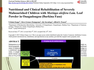 Session 3.3 Moringa for improved nutrition