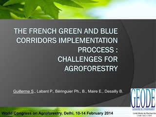 Guillerme S., Labant P., Béringuier Ph., B., Maire E., Desailly B.
World Congress on Agroforestry, Delhi, 10-14 February 2014
 