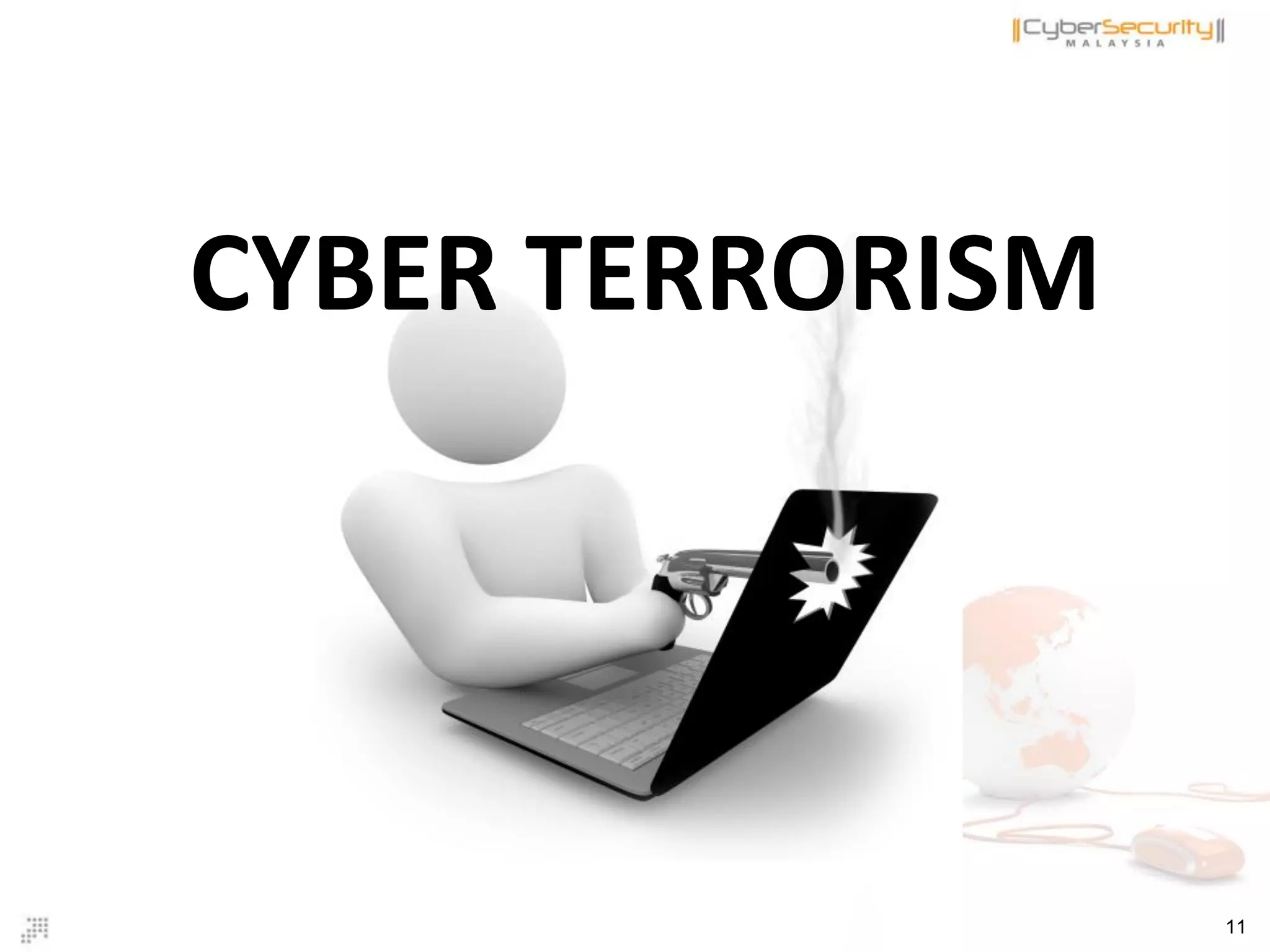 11
CYBER TERRORISM
 
