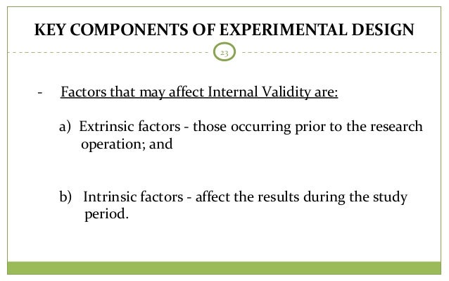 Components of valid research