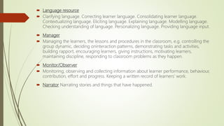 TKT. Teacher's role | PPT