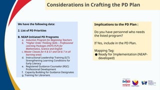 Sample Rationale On Pd Program Session 3. Introduction to PD Planning.pptx