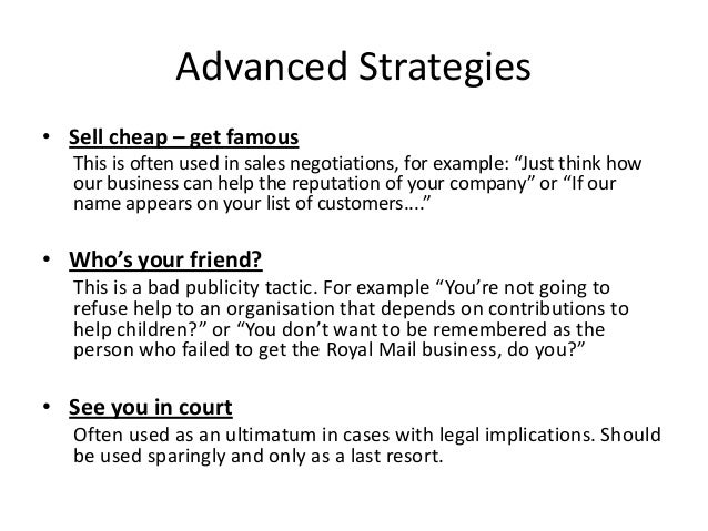 negotiation strategies