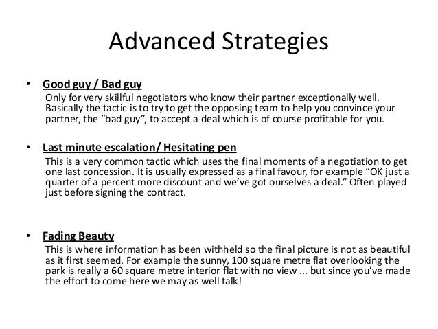 negotiation strategies