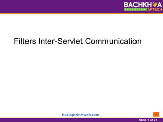 Slide 1 of 25
Filters Inter-Servlet Communication
 