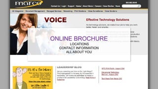 ONLINE BROCHURE
LOCATIONS
CONTACT INFORMATION
ALL ABOUT YOU
 