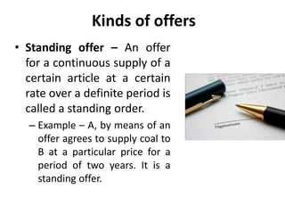 Standing Offer Example Offer - Legal Environment of Busines - Business Law - Manu Melwin Joy ...