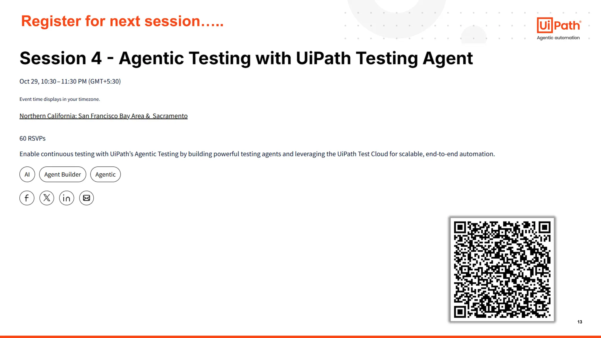 13
Register for next session…..
 