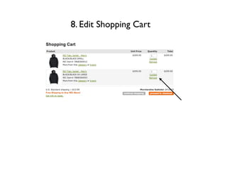 8. Edit Shopping Cart
 