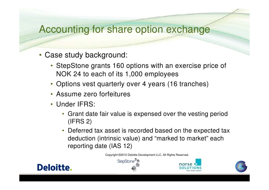 Ifrs employee stock options expense