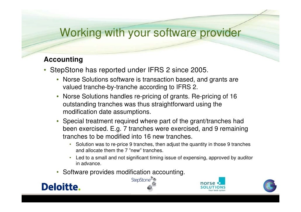 Employee stock options accounting treatment ifrs