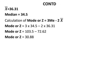 Calculation Mode Mean, median & mode 2 | PPTX