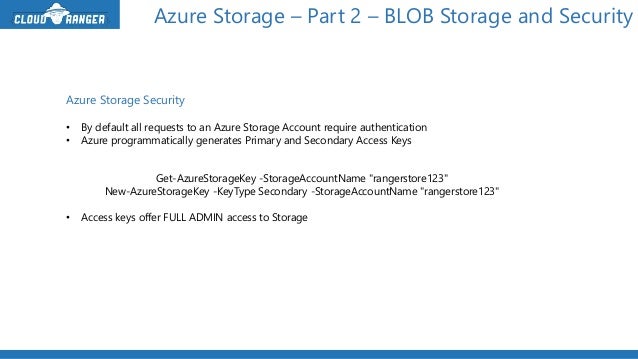 Azure Generate Storage Account Key
