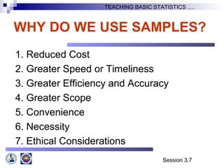 Introduction to basic concept in sampling and sampling techniques | PPT