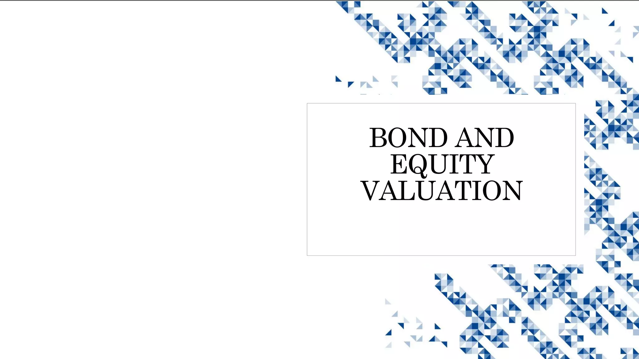Session 3 Bond And Equity Valuation Pdf
