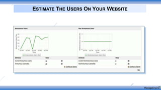 ESTIMATE THE USERS ON YOUR WEBSITE
 