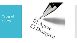 Types of
survey

 
