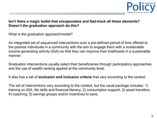 Graduation from Poverty versus Graduating from Social Protection | PPTX