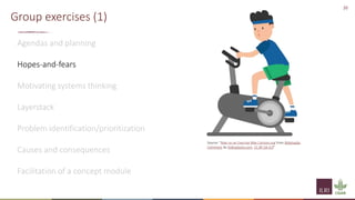 Implementation of spatial group model building sessions