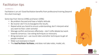 Implementation of spatial group model building sessions
