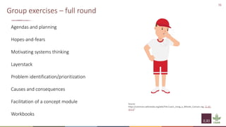 Implementation of spatial group model building sessions