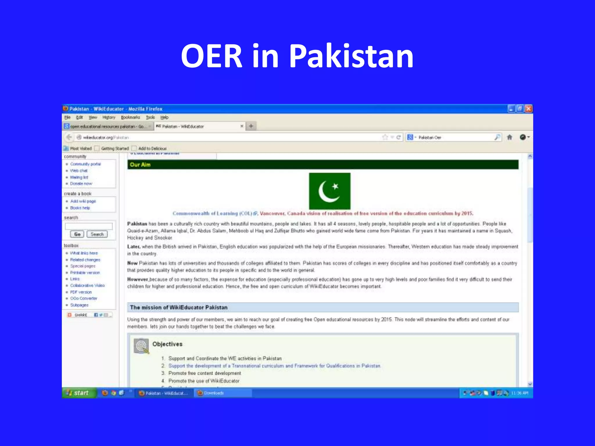 OER in Pakistan