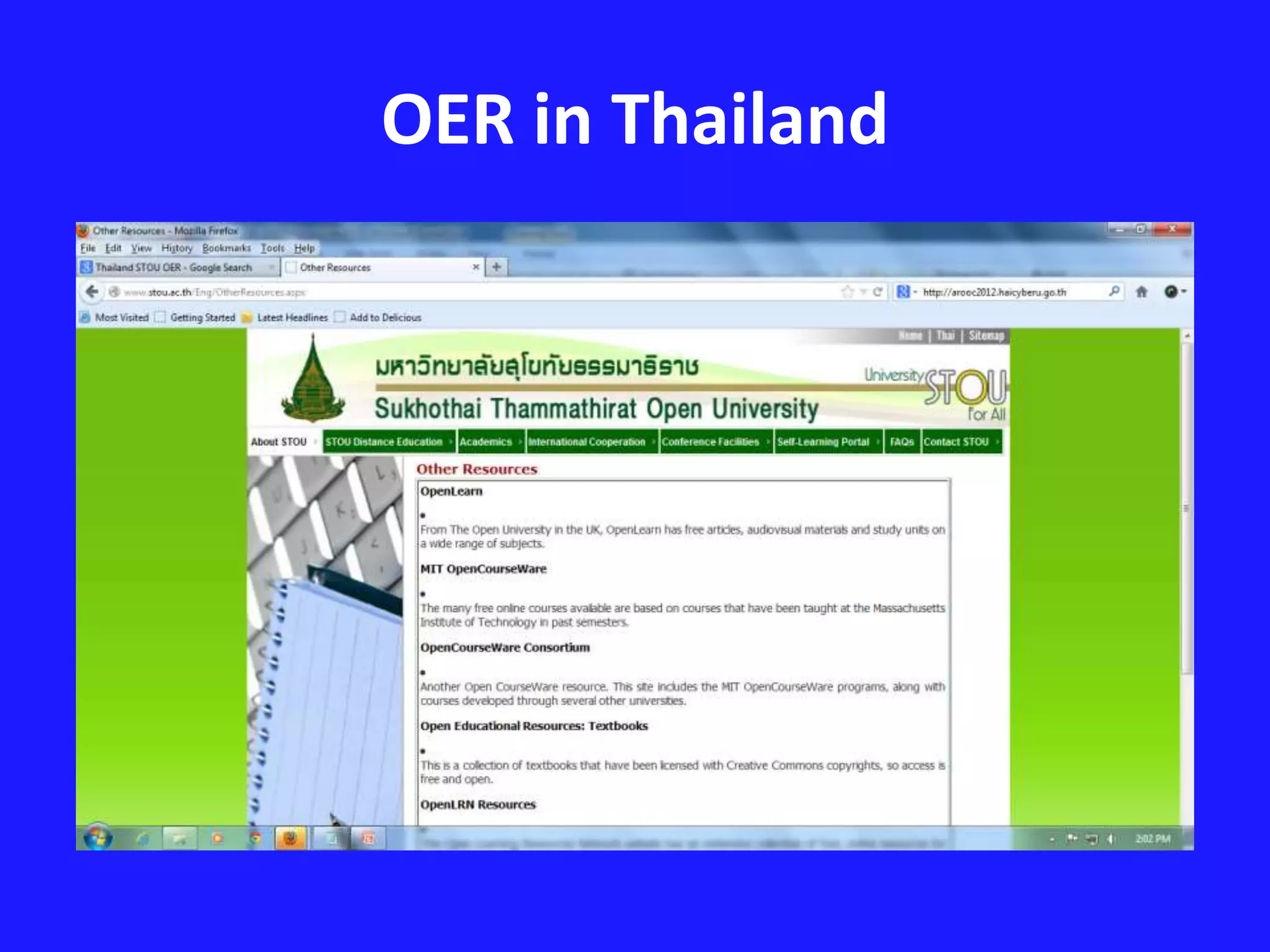 OER in Thailand