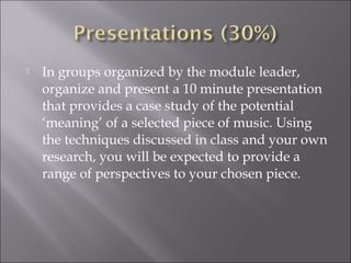    In groups organized by the module leader,
    organize and present a 10 minute presentation
    that provides a case s...