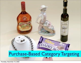 Purchase-Based Category Targeting
Thursday, November 19, 2009
 