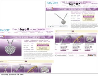 Test #2




                      Test #1




Thursday, November 19, 2009
 