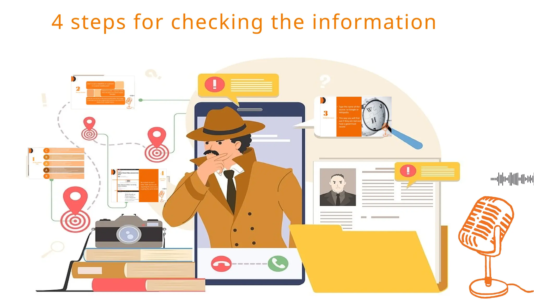 4 steps for checking the information
 
