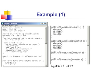 Applets / 21 of 27
Example (1)
 