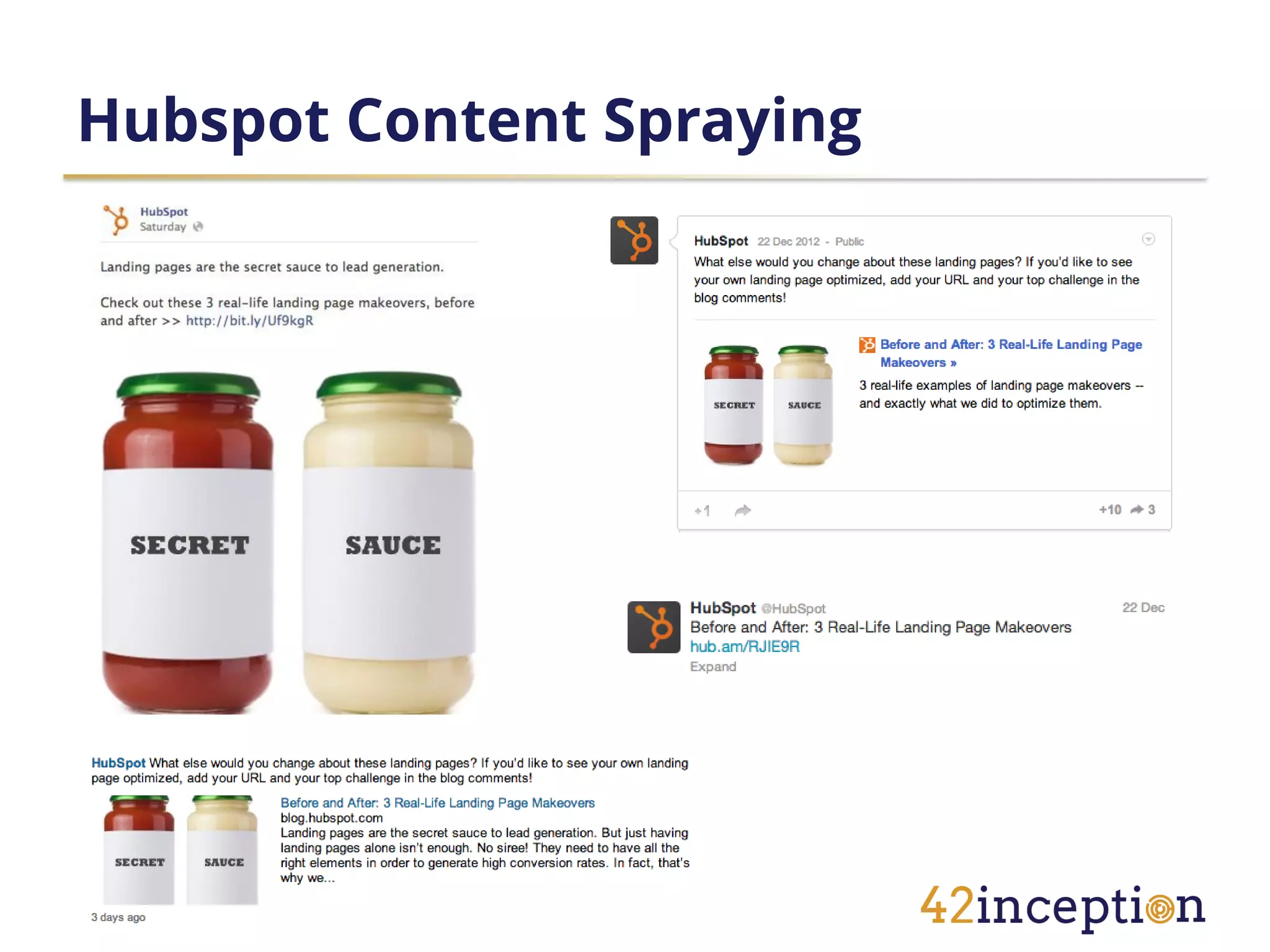 Hubspot Content Spraying
 