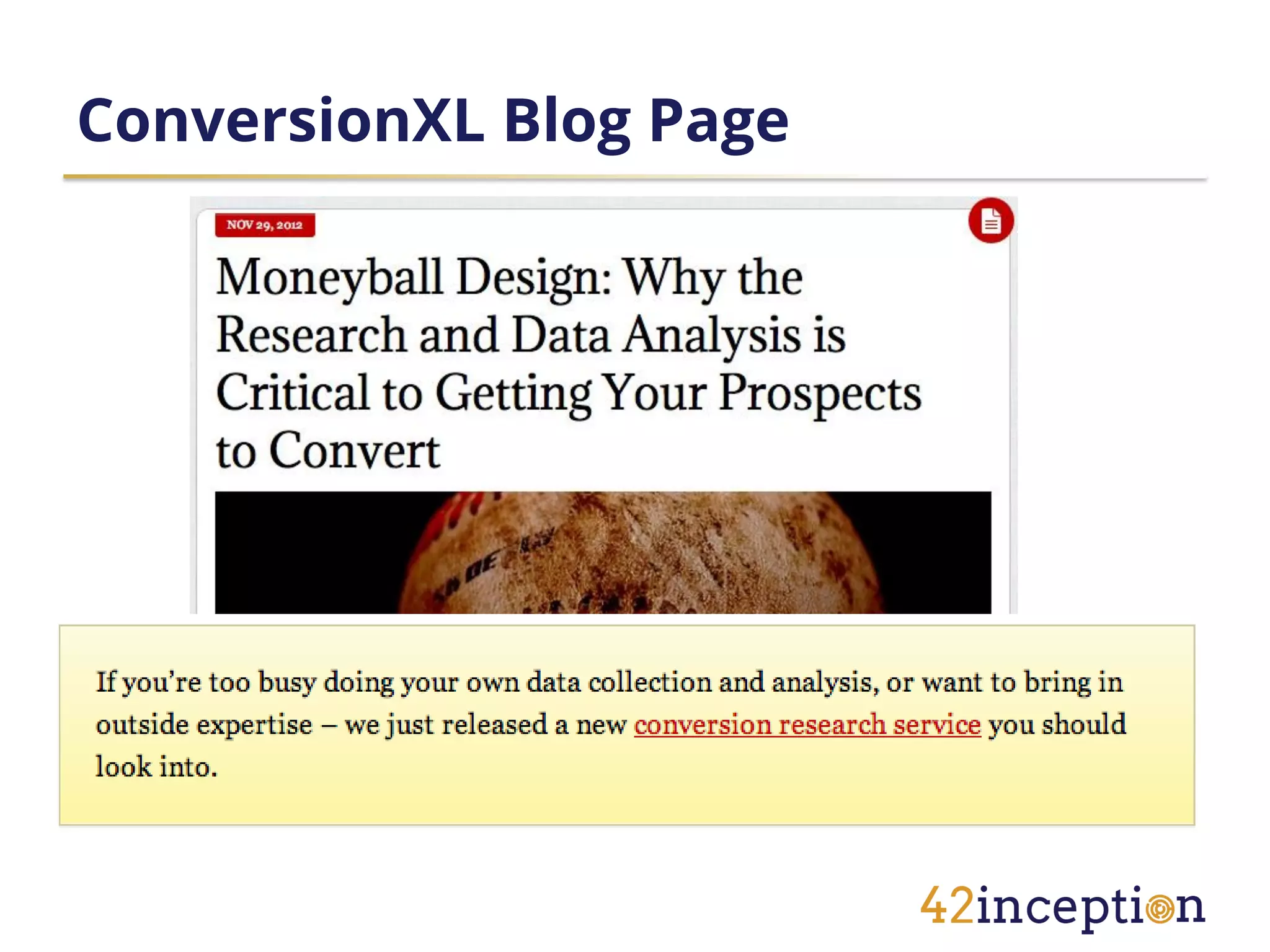 ConversionXL Blog Page
 