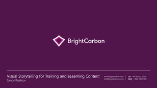 www.brightcarbon.com
info@brightcarbon.com
UK +44 161 883 0225
USA +1 866 789 2482
Visual Storytelling for Training and eLearning Content
Sandy Rushton
 