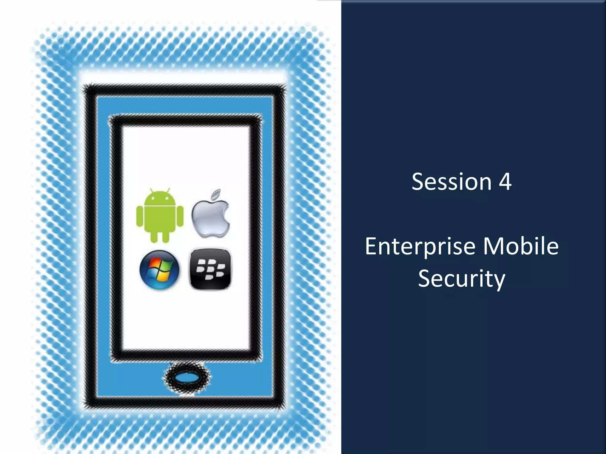 Session 4
Enterprise Mobile
Security

© SecurBay 2012

2

 
