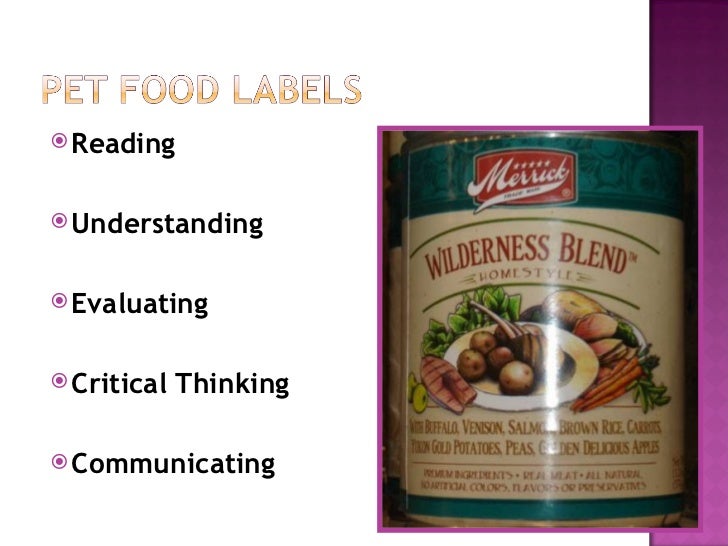Fda pet food labels