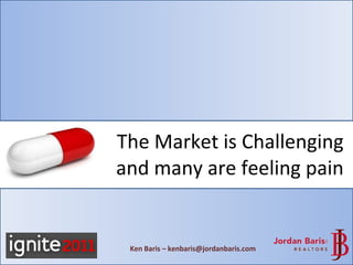 The Market is Challenging and many are feeling pain Ken Baris – kenbaris@jordanbaris.com 