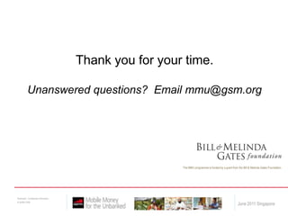 Conclusions – Barriers to activationFor non users, there was high awareness, good understanding but a clear gap in knowledge levels on how Mobile Money works which kept them from registering for Mobile MoneyAdditionally, there were specific barriers to activation which varied by segmentFor users and inactives, there was common complaints that required urgent attentionNetwork down timeAgent illiquidityCustomer care These issues created negative word-of-mouth for non users and if left unaddressed, could lead active users to becoming inactive