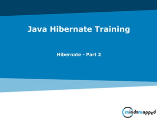 Java Hibernate Training
Hibernate - Part 2
 