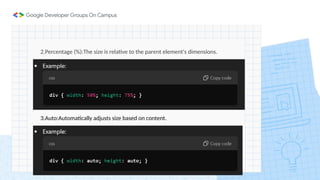 2.Percentage (%):The size is relative to the parent element's dimensions.
3.Auto:Automatically adjusts size based on content.
 