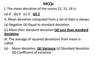 Mean Deviation and Co- efficient | PPTX