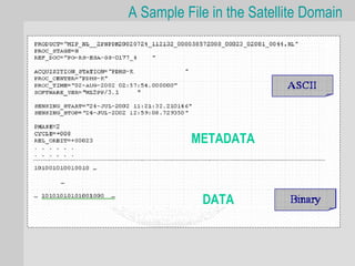 A Sample File in the Satellite Domain




          METADATA



            DATA
 