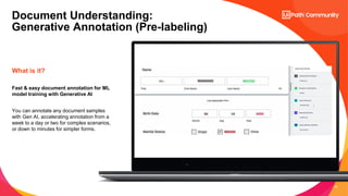 Session 4 AI Associate Series: UiPath Document Understanding Overview | PDF