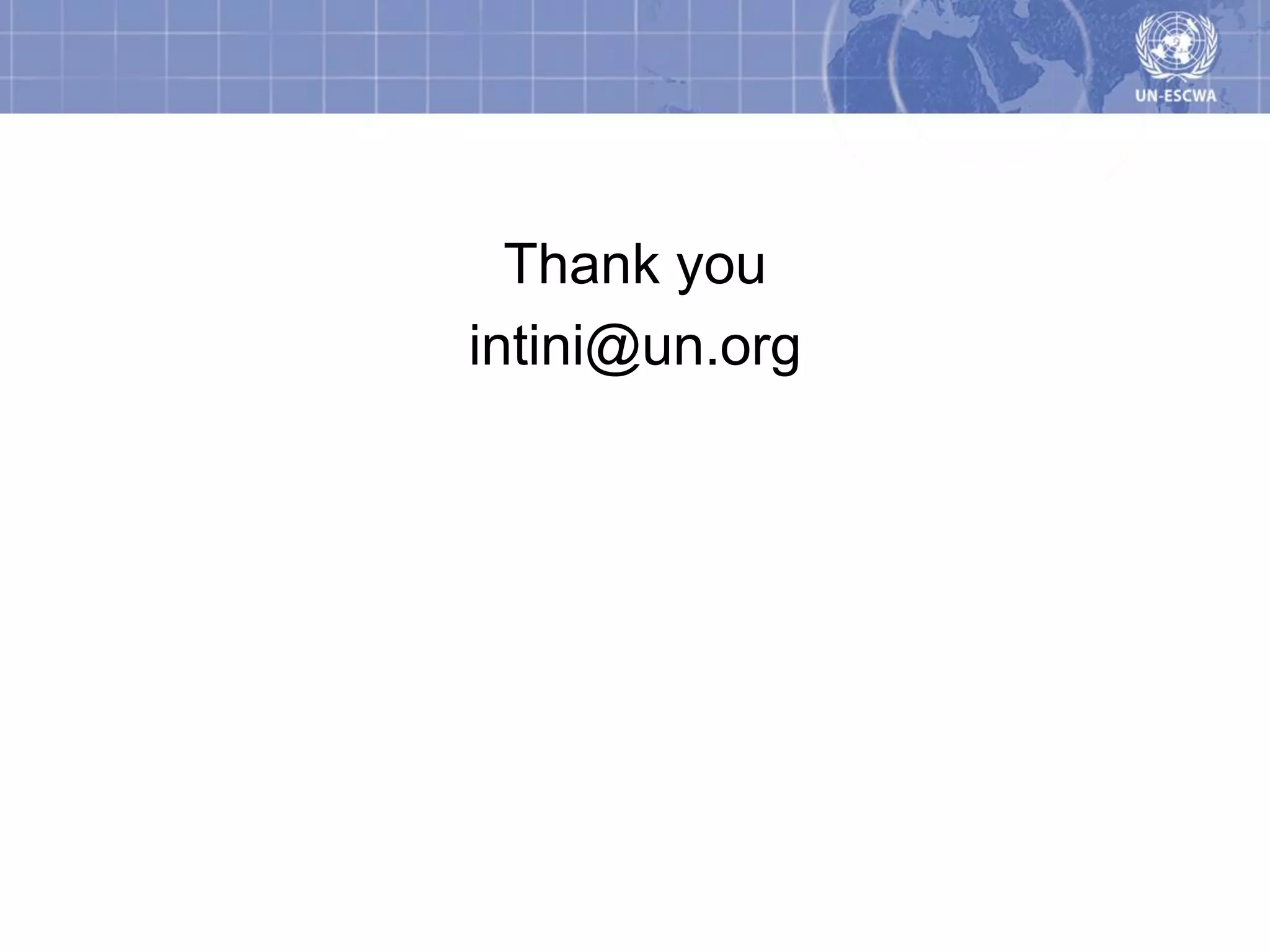 Thank you
intini@un.org
 