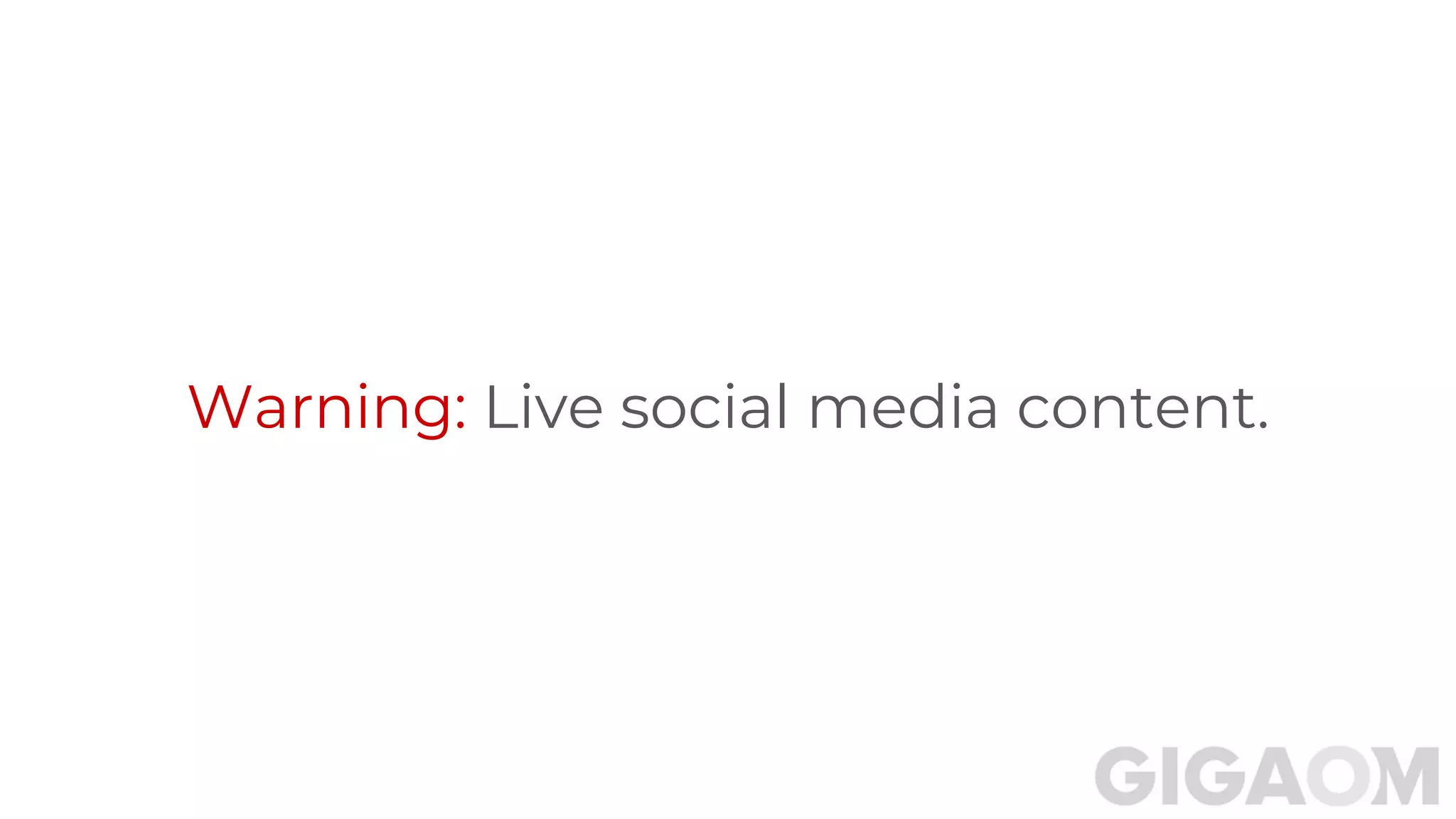 Warning: Live social media content.
 