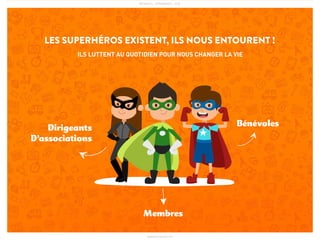 LES SUPERHÉROS EXISTENT, ILS NOUS ENTOURENT !
PICKASSO - APPAWARDS - 2016
WWW.PICKASSO.FR
ILS LUTTENT AU QUOTIDIEN POUR NOUS CHANGER LA VIE
BénévolesDirigeants
D’associations
Membres
 