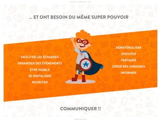 PICKASSO - APPAWARDS - 2016
FACILITER LES ÉCHANGES
ORGANISER DES ÉVÉNEMENTS
ÊTRE VISIBLE
SE DIGITALISER
RECRUTER
DÉMATÉRIALISER
DISCUTER
PARTAGER
CRÉER DES SONDAGES
INFORMER
… ET ONT BESOIN DU MÊME SUPER POUVOIR
COMMUNIQUER !!
WWW.PICKASSO.FR
 