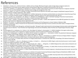 Mangrove emission factors: Scientific background on key emission factors