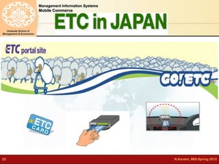 Management Information Systems 
Mobile Commerce 
Graduate School of 
Management & Economics 
25 N.Karami, MIS-Spring 2012 
 